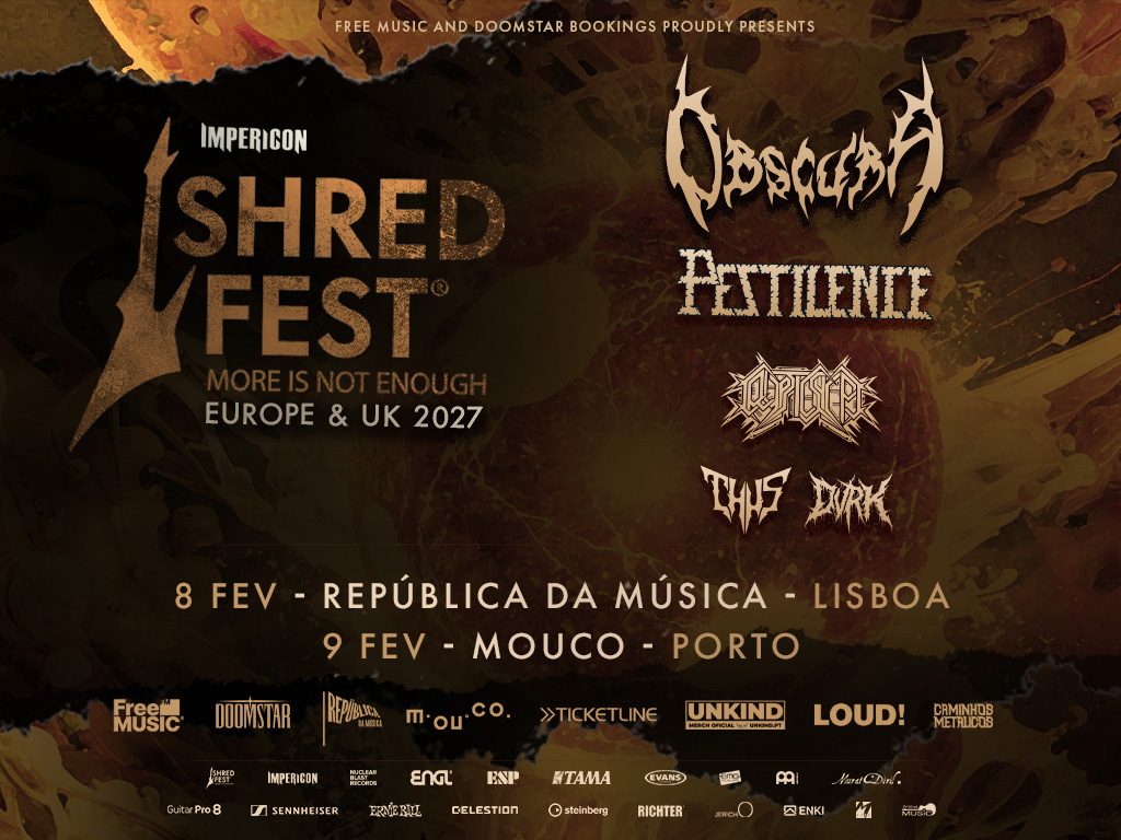 SHRED Fest – Obscura + Pestilence + 3 bands – Live in Porto